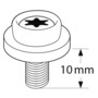 CAF-COMPO universal screw stud metric thread grey