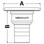 Tappo imbarco costampato Ø 38mm FUEL