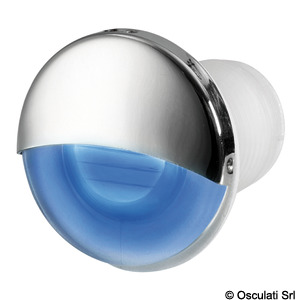 Luz de cortesía LED empotrable azul redonda