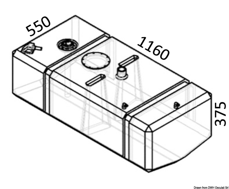 Diesel tank, transportable, 200 l 