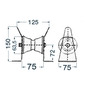 SS bow roller 89 mm title=