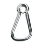 Carabiner hook AISI 316 w. eye large opening 18 mm