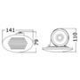 Flush-mount foldaway horn with spiral amplifier