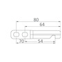 Eclipse LIFT & TURN flush latch (with compression closure) - MEDIUM