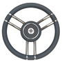 Apollo steering wheel SS+polyurethane Ø 350mm grey