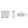 Recessed emergency ladder suitable for ISO 15085 and ABYC H-41 standards