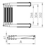 BIG telescopic ladder for platform 4 steps