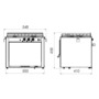 Gas range w/cardan joint oven 3 burners