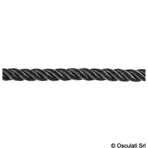 3-strand line black 6 mm