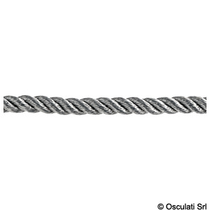 3-strand line grey 10 mm