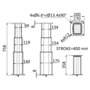 Square-Alu electrical table pedestal