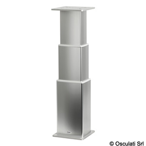 Square aluminum pedestal 3-heights 12V