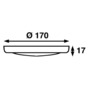 Plafon halogenowy BATSYSTEM Saturn led hd