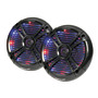 2-way speakers w/RGB programm.LEDs 5.25 black