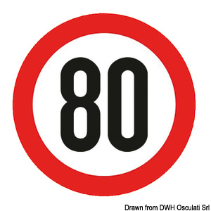 Etiqueta señal de velocidad homologada 80 km/h