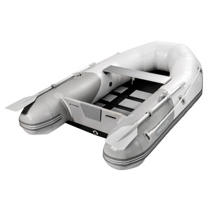 Rubber dinghy with cross slat bottom