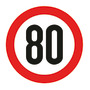 Etiqueta señal de velocidad homologada 80 km/h