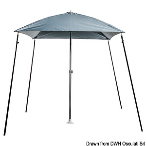 PARASOL faltbarer Bord-Sonnenschirm, grau