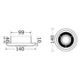 Recess-fit LED spot light w/extractor fan 24V
