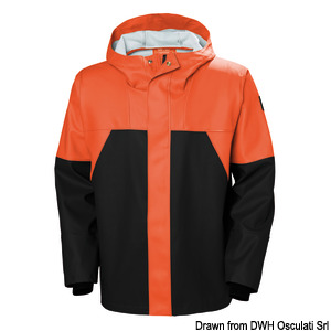 HH Storm Rain Jacket arancio/nero XL