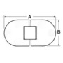 Foldable hinge 2mm 84x30 mm