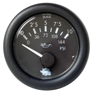 Guardian oil pressure gauge 0-10 bar black 12 V