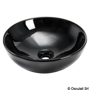 Fregadero semiesférico de cerámica 365 mm negro