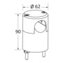 Attacco laterale tubo 32 mm
