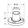 Basetta T-Top tubo 32 mm