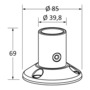 Basetta T-Top tubo 44 mm