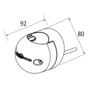 Base aveugle pour T-Top Ø 44 mm