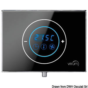 Komandna ploča  CLIMA s osvjetljenom krunom  RGB može se programirati preko KNX-a