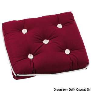 Coussin en coton Simple bordeaux 430 x 350 mm