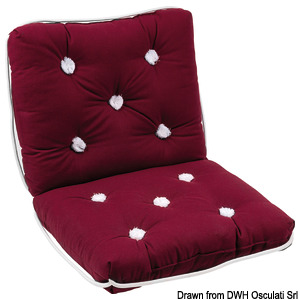 Cotton cushion w/backrest bordeaux 430 x 750 mm