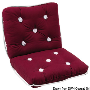 Coussin en coton bordeaux avec dossier 430 x 750mm