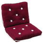 Cotton cushion w/backrest bordeaux 430 x 750 mm