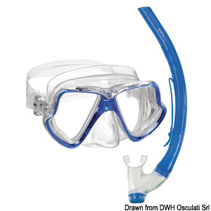 Set maschera e boccaglio PVC adulto