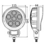 HD LED-Scheinwerfer f.Roll-bar,schwenk 18W 10/30V