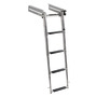 Ladder with overhanging rungs, to be mounted under the platform title=