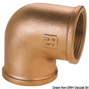 GUIDI bronze F-F 90° elbow 3/4