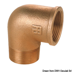 GUIDI bronze M-F 90° elbow 2