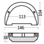 Aluminium leg anode Duo Prop