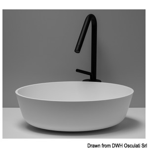 Countertop round sink in Ocritech white Ø 300 mm