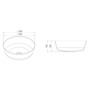 Countertop round sink in Ocritech white Ø 300 mm