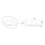 Countertop semi-oval sink Ocritech white/beige 350x260 mm