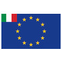 Bandiera Europa + Italia 20 x 30 cm
