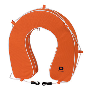 Soft horseshoe lifebuoy orange PVC accessorized