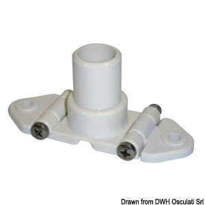 Nylon mount with adjustable base for installation