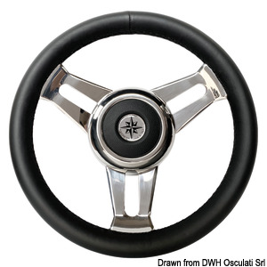 Steering wheel with stainless steel spikes