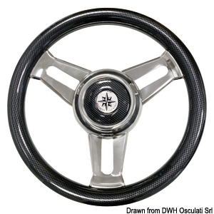 Steering wheel 3-spoke Ø mm 350 Carbon look